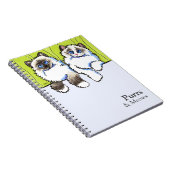ラグドールパーソナライズされたネコOff-Leash Art™ ノートブック (右側)
