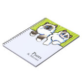 ラグドールパーソナライズされたネコOff-Leash Art™ ノートブック (左側)