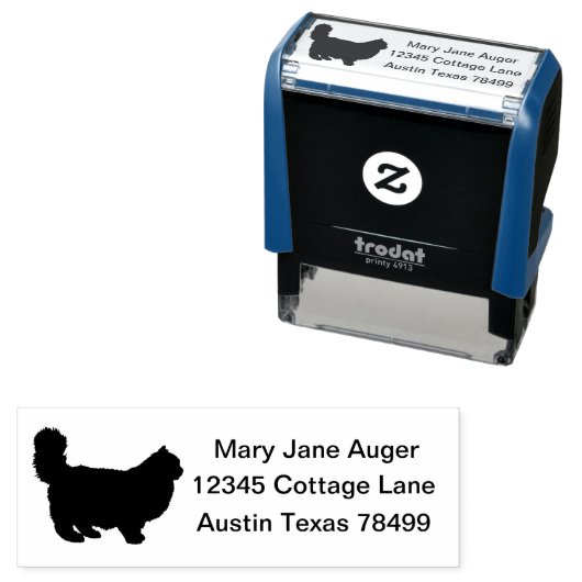 ラグドールパーソナライズされた猫 セルフインキングスタンプ (インサイチュ)