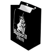 ラグドールママ、ラグドおもしろいル猫好きママプレゼント ミディアムペーパーバッグ (正面アングル)