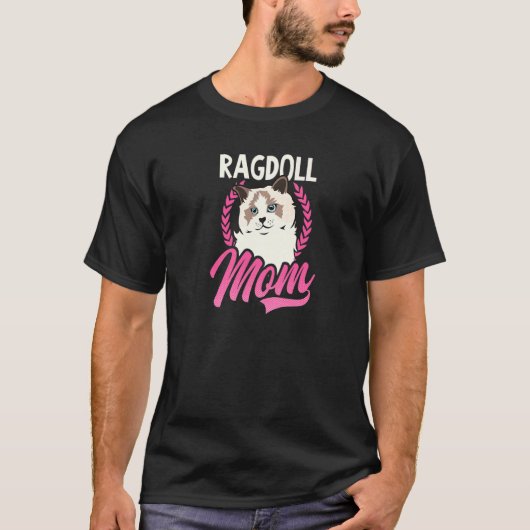 ラグドールママ ラグドール猫 Tシャツ (正面)