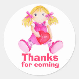 ラグドールユー感謝していパーティーシール ラウンドシール