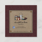 ラグドール初期のラスティ星キャンドル素朴クラフト スクエア名刺 (裏面)