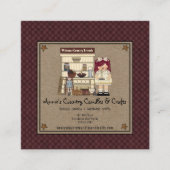 ラグドール初期のラスティ星キャンドル素朴クラフト スクエア名刺 (正面)