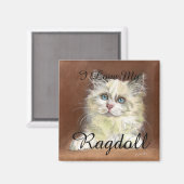 「ラグドール大好き」アート マグネット (正面/裏面)