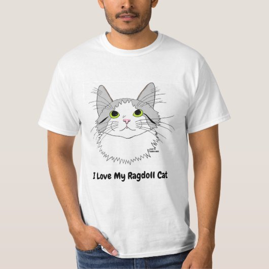 ラグドール好きな方のためのTシャツ Tシャツ (正面)