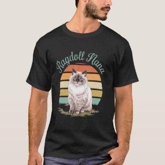 ラグドール好きな猫おばあちゃんへの母の日ギフト Tシャツ