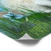 ラグドール子猫とハミングバーズアートポスター/プリント ポスター (角)