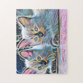 ラグドール子猫2匹 ジグソーパズル (縦)