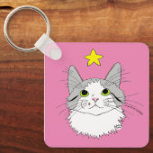 ラグドール感動的キャットギズモの奇跡 キーホルダー (正面)