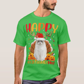 ラグドール犬おもしろい恋人ハッピーラグドールHelloThanksM Tシャツ