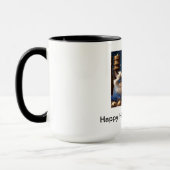 ラグドール猫とハヌッカコーヒーマグ マグカップ (左)