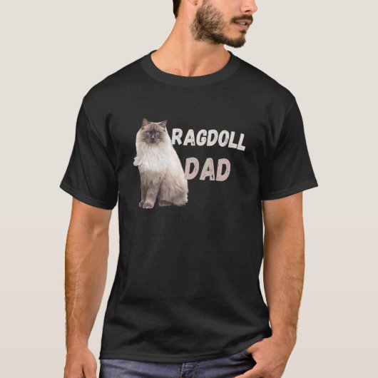 ラグドール猫のパパ ねこ好き Tシャツ (正面)