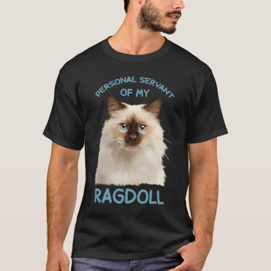 ラグドール猫の個人的な使用人 Tシャツ (正面)