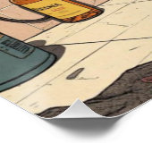 ラグドール猫の子猫バスルームのトイレユーモア ポスター (コーナー)