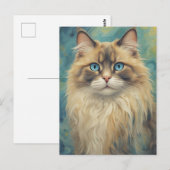 ラグドール猫はがき ポストカード (正面/裏面)