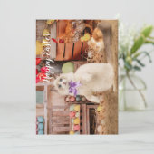 ラグドール猫イースターグリーティングカード シーズンカード (スタンド正面)