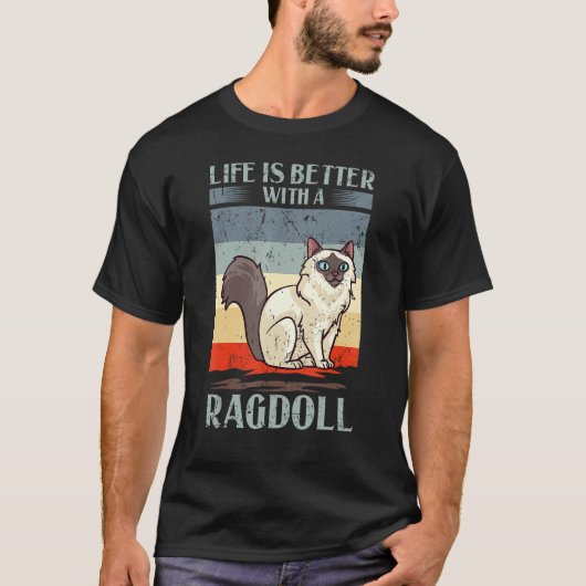 ラグドール猫キッテンオーナー恋人 Tシャツ (正面)