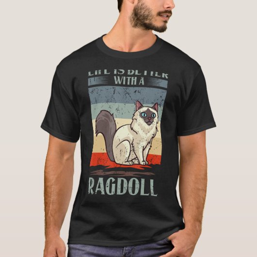 ラグドール猫キッテンオーナー恋人 Tシャツ (正面)