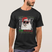ラグドール猫フェリズメウィダーおもしろいドクリスマス Tシャツ (正面)
