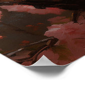 ラグドール猫ポートレート(花) ポスター (角)