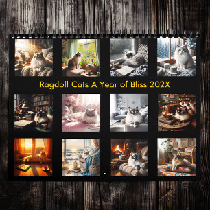ラグドール猫2025年の至福 カレンダー