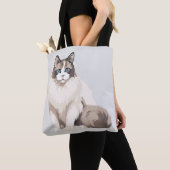 ラグドール猫 トートバッグ (クローズアップ)