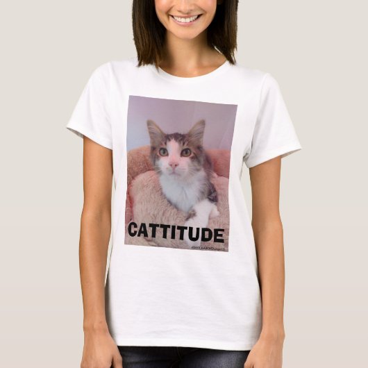 ラグドール猫Tシャツ キャティチュード Tシャツ (正面)