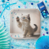 ラグドール遊の子猫の泡 ペーパープレート (パーティー)