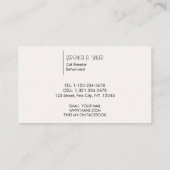 ラグドール飼育者行動主義者QRコードキャット 名刺 (裏面)