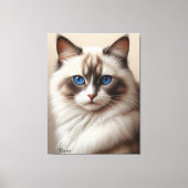 ラグドール魅力的の猫アートの愛人 キャンバスプリント (正面)