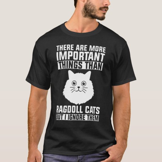 ラグドール キャットグッズ 猫の飼い主 デザイン Tシャツ (正面)