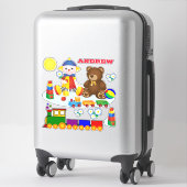 ラグドール、テディベア、トレインオイ伝統的ティ シール (スーツケース)