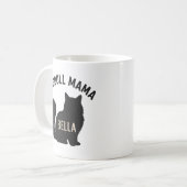 ラグドール・ママ・キャット・シルエット 名前入り コーヒーマグカップ (正面左)