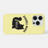 ラグドール・ママ・キャット・シルエット 名前入り iPhoneケース (裏面横)