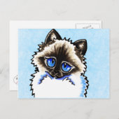 ラグドール ラガムフィン 絵 ポストカード (正面/裏面)