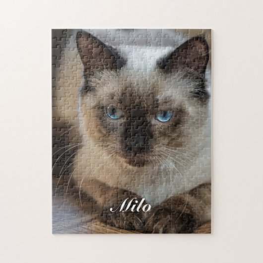 ラグドール 猫の写真入り 名前入り オーダーメイド ジグソーパズル (縦)