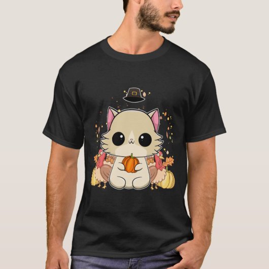 ラグドール 猫 アニメ キテンジ ハロウィン カボチャ Tシャツ (正面)