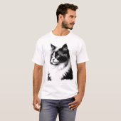 ラグドール 猫 メンズTシャツ Tシャツ (正面フル)