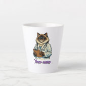 ラグドール 猫 獣医 オーダーメイド ラテ マグカップ (正面)