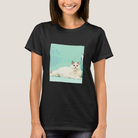 ラグドール 猫_001 Tシャツ (正面)