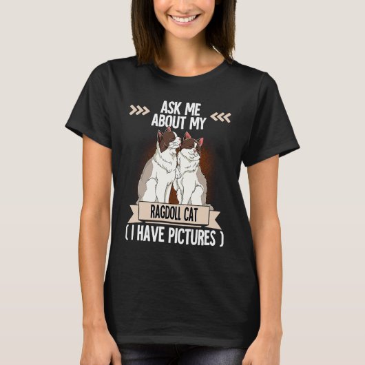 ラグドール 猫 6 Tシャツ (正面)