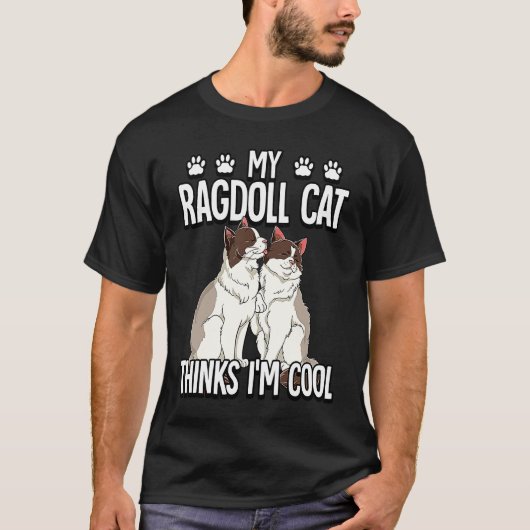 ラグドール 猫 9 Tシャツ (正面)