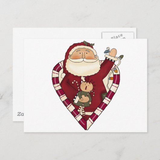 ラグドールTシャツとギフト付きサンタ シーズンポストカード (正面/裏面)