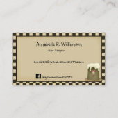 ラグドー初期のルの柳の木の素朴国 名刺 (裏面)