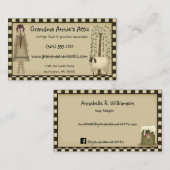 ラグドー初期のルの柳の木の素朴国 名刺 (正面/裏面)