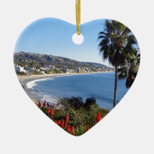 ラグナのビーチカリフォルニア セラミックオーナメント (正面)