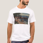 ラグナのビーチ、カリフォルニア-海岸の保護された入江 Tシャツ (正面)