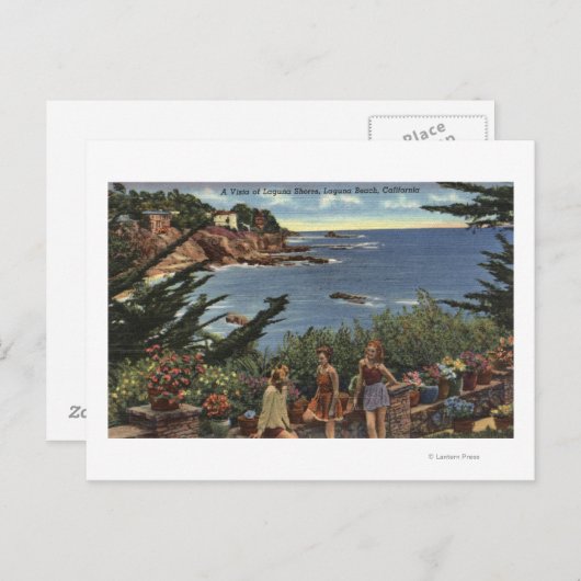 ラグナの海を満喫する少女たち ポストカード (正面/裏面)