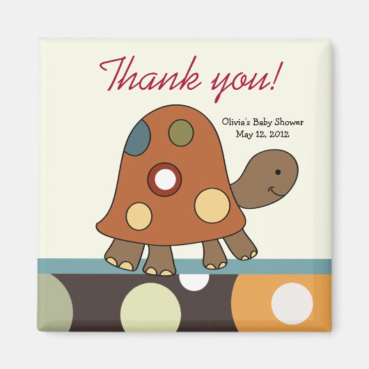 ラグナタートルベビーシャワーフェイスマグネット マグネット (正面)